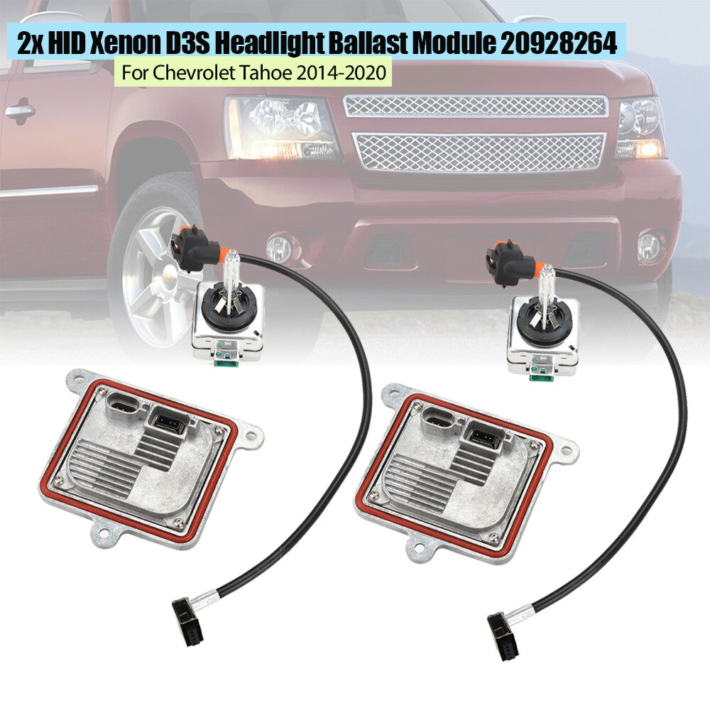 2-piece HID Xenon D3S Headlight Ballast Module for Chevrolet Tahoe 2014-2020 20928264