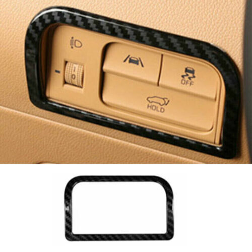 for Kia Sorento 2021-2023 Carbon Fiber ABS Headlight Switch Button Frame Trim