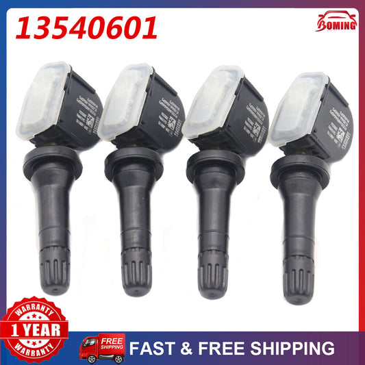 4-pack of new TPMS tire pressure sensors 13540601 suitable for GimChevy, for Chevrolet , for Buick , and for Cadillac .