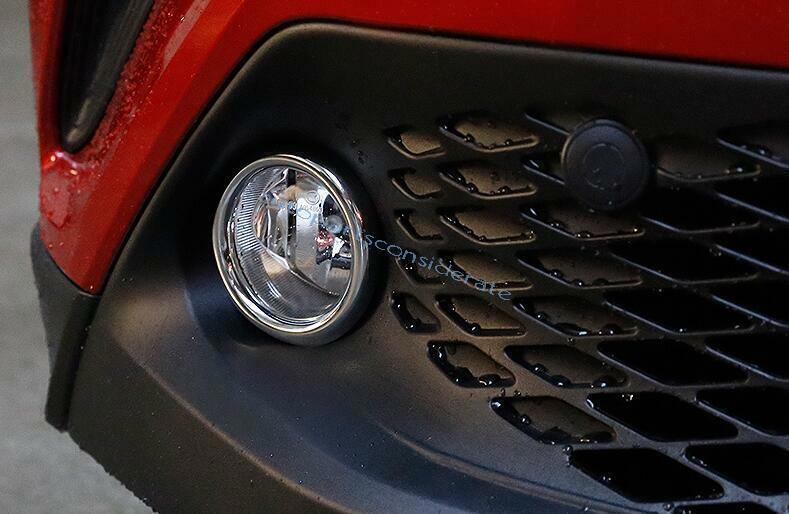 for Toyota CHR C-HR 2018-2022 Chrome Front Bumper Fog Light Molding Ring Trim 2X