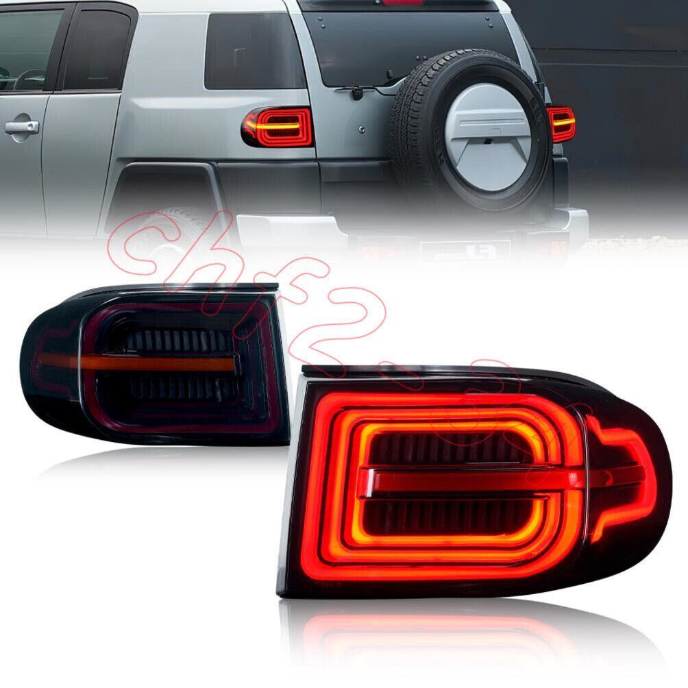 NEW for Toyota FJ Cruiser 2007-2020 Smoked Black LED Tail Light Rear Lamp Brake