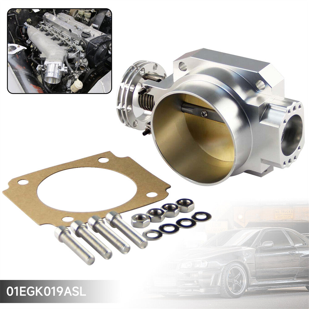 Throttle Body Q45 80MM for Nissan Skyline R33 R34 RB20DET RB25DET RB26DET Silver