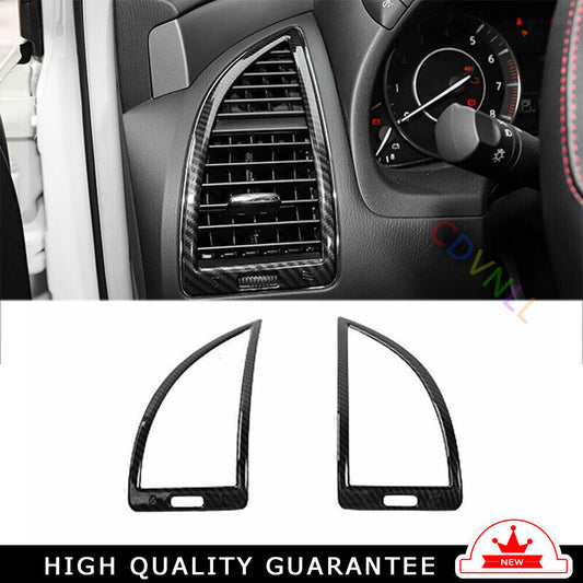 LR AC Air Outlet Vent Cover Trim Fit for Nissan Armada Y62 2017-20 Carbon Fiber