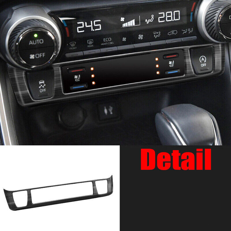 Black Titanium for Seat Heating Button Control Panel Trim for Toyota RAV4 2019-2024