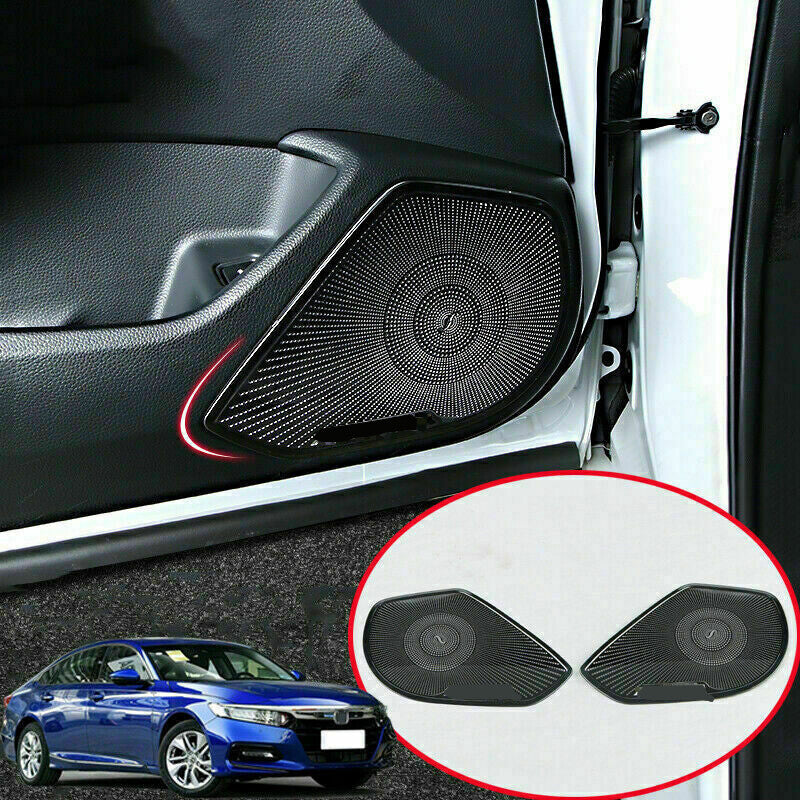 for Honda Accord 18-2022 Black titanium Car Inner Door Speaker Frame Cover Trims