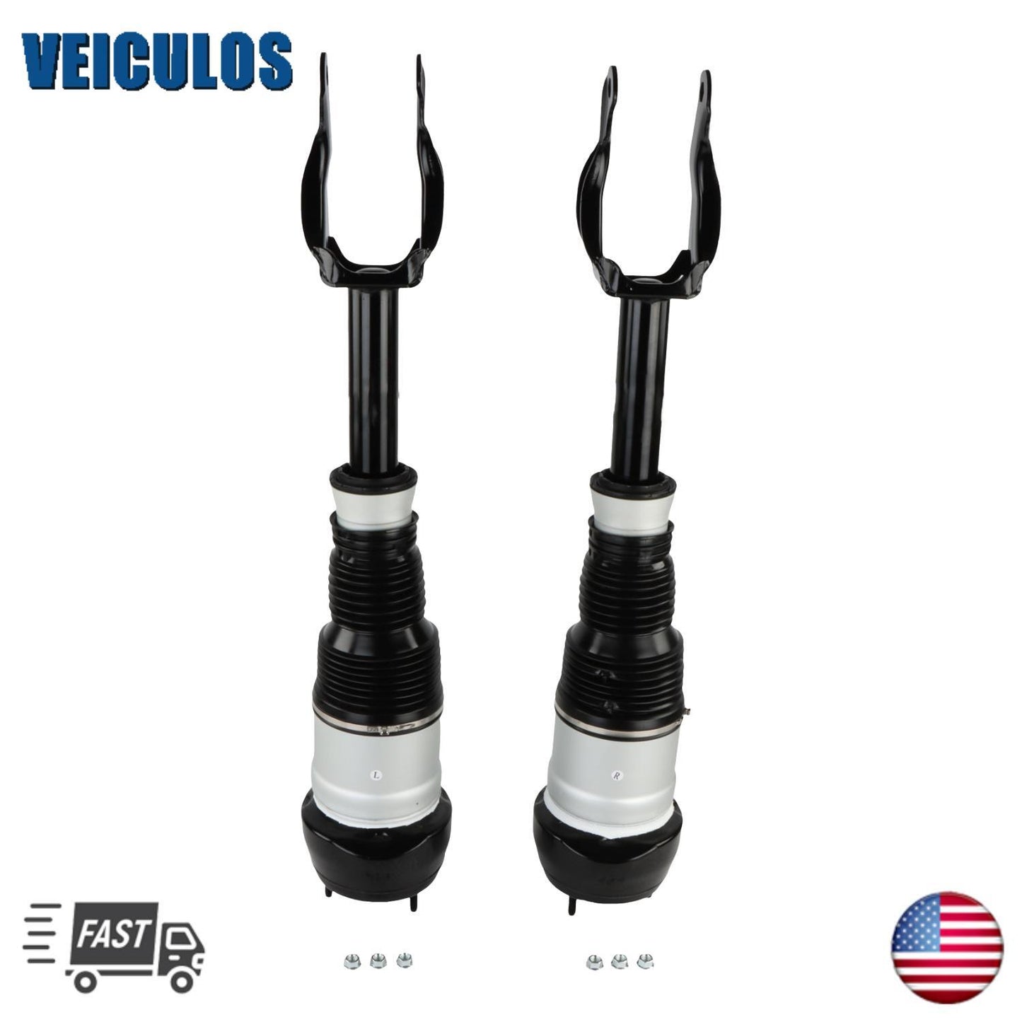 Front 2X Air Suspension StrutsFor for Mercedes X166 GL350 GL450 GL550 GL63 w/o ADS