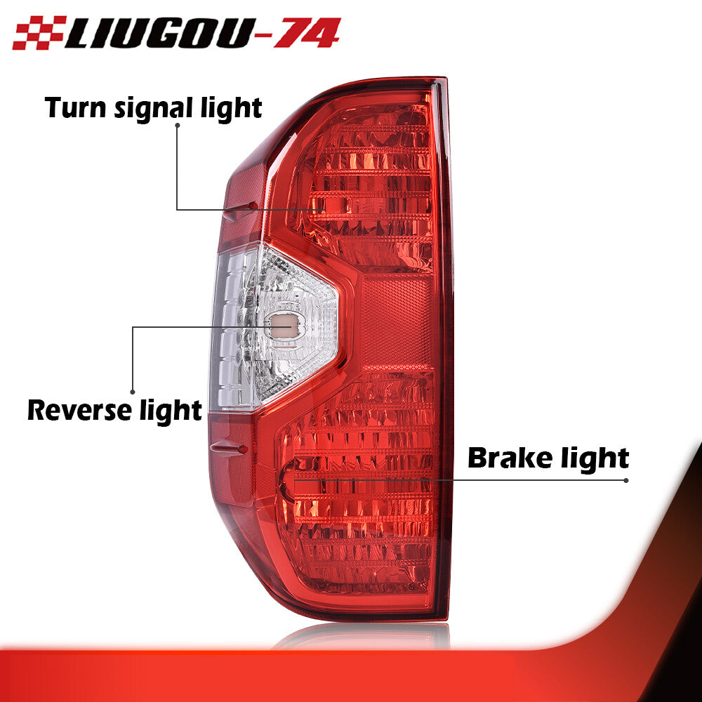 Red taillight replacement for driver's side, suitable for 14-21 for Toyota Tundra pickup trucks.
