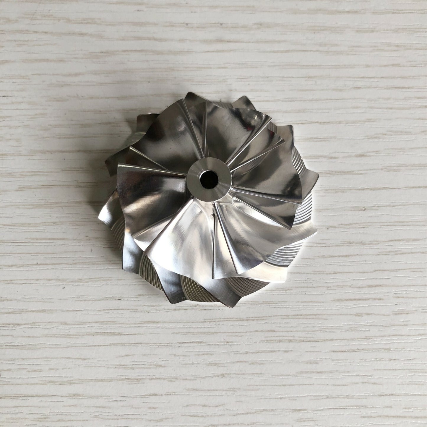 K04 49.52/61.98 mm 6+6 Blade Turbine Milling / Aluminum 2618 / Billet Compressor Wheel