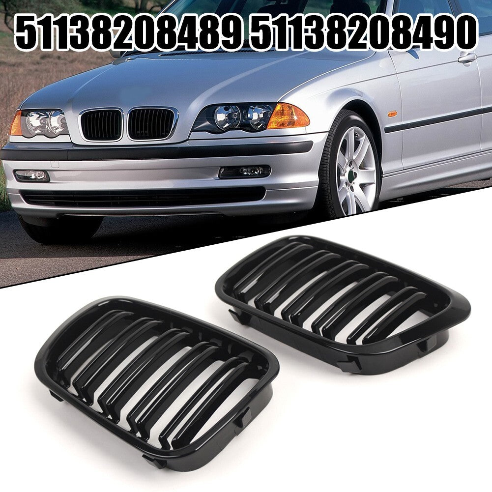 for BMW E46 4-Door Car Front Bumper Air Intake Grille 51137064318 51137064317