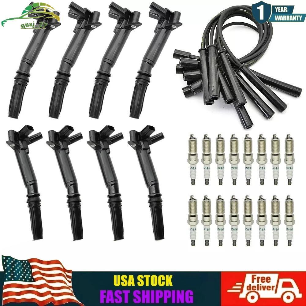 8pcs Ignition Coil Spark Plug for Ford F150 F250 F-350 6.2L 10-2017 UF631 UF639