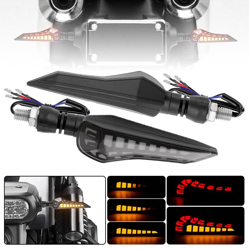 2x Rear Sequential Flowing LED Tail Turn Signal Brake Lights Lamp Indicator 12V