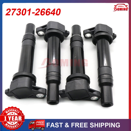 4x New Ignition Coil 27301-26640 for Hyundai Accent for Kia Rio 06-11 L4 1.6L UF-499