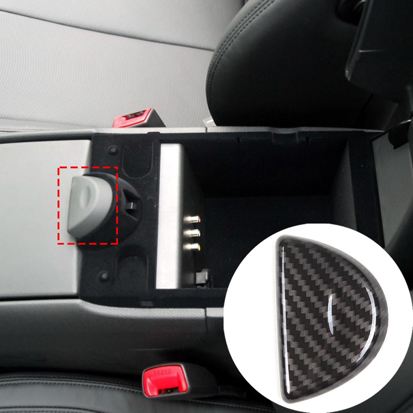 Carbon fiber interior center armrest box switch cover suitable for Infiniti G25 37 09-13