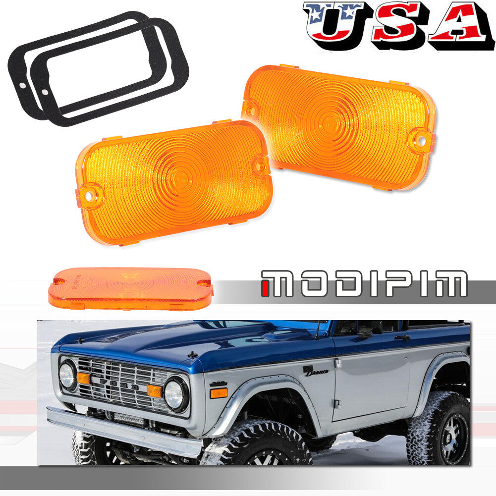 Front parking turn signal lens LH, right-hand grip, suitable for Ford for Mustang 1966, 1967, 1968