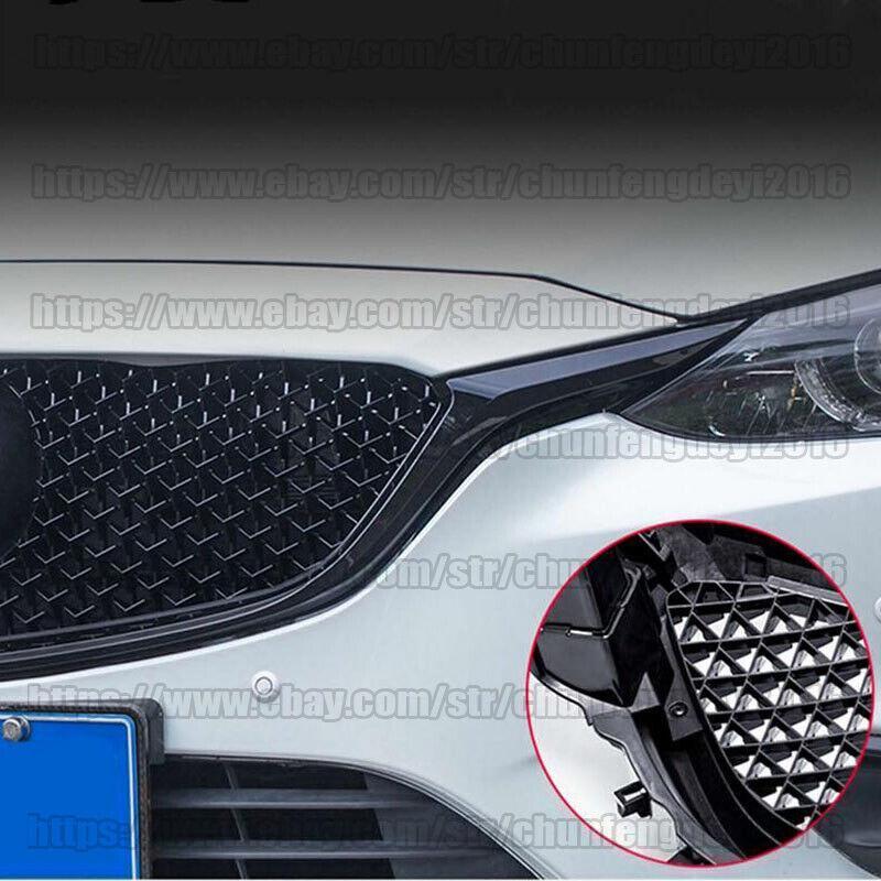 Glossy Black ABS Front Upper Bumper Grill Mesh Grille for Mazda 6 Atenza 2017-18
