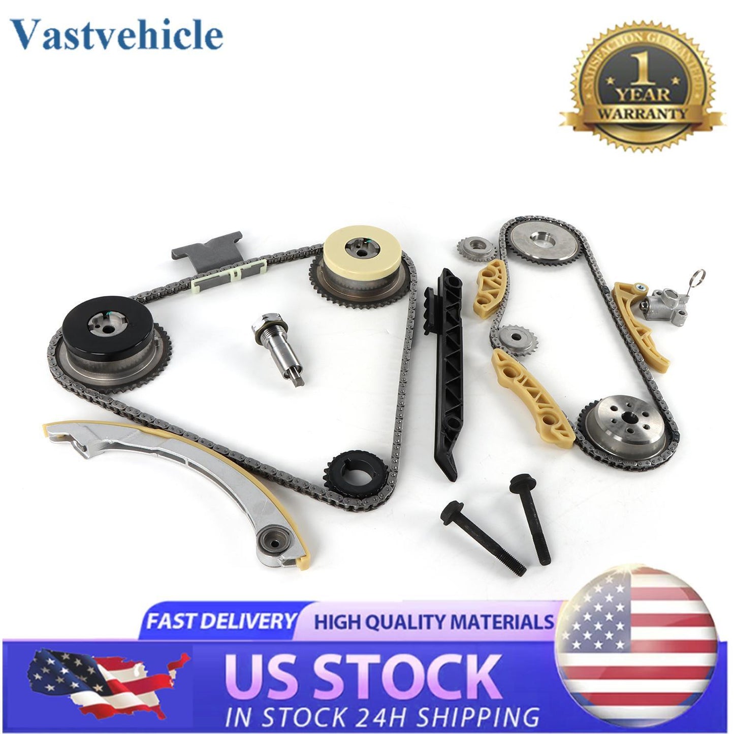 Timing Chain Kit VCT Selenoid Actuator Gear For GM Ecotec 2.2L 2.4L for Buick for Chevy
