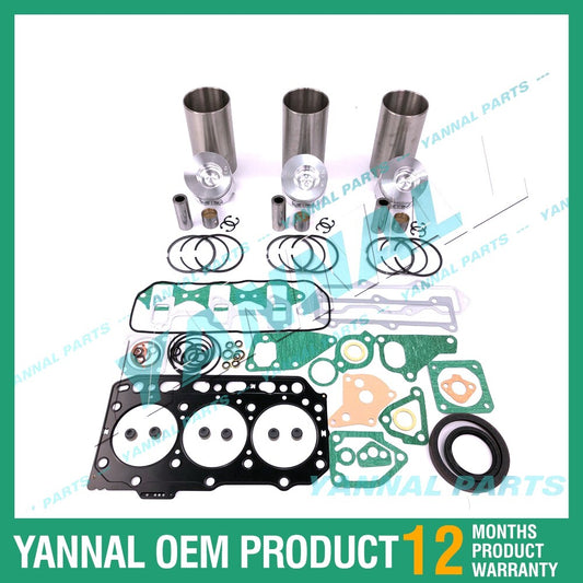 3D84-3 Overhaul and Rebuild Kit with Complete Gaskets for Yanmar Diesel Engines