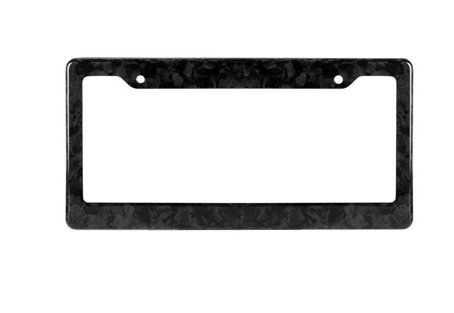 Car license plate frame cover rear boot black forged carbon fiber for Honda