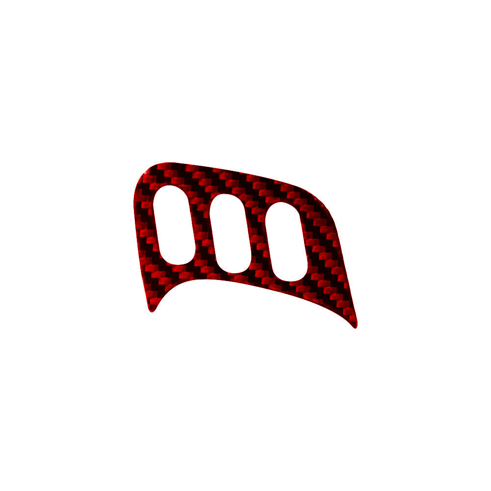 Red Carbon Fiber Driver Door Handle With Buttons Trim for Honda Ridgeline 17-20