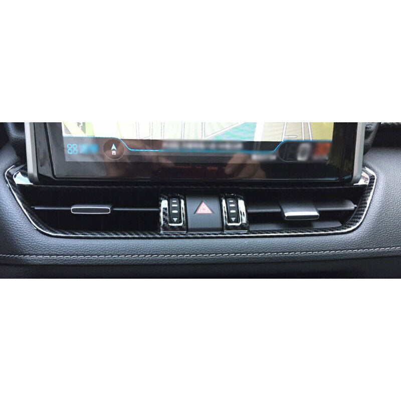 for Toyota RAV4 2019-23 Carbon Fiber ABS Dashboard Middle Air Vent Cove