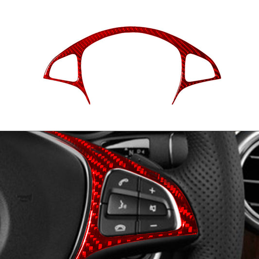 Red Steering Wheel Button Trim Cover B for Mercedes Benz CLA 2014-2018/GLA 15-18
