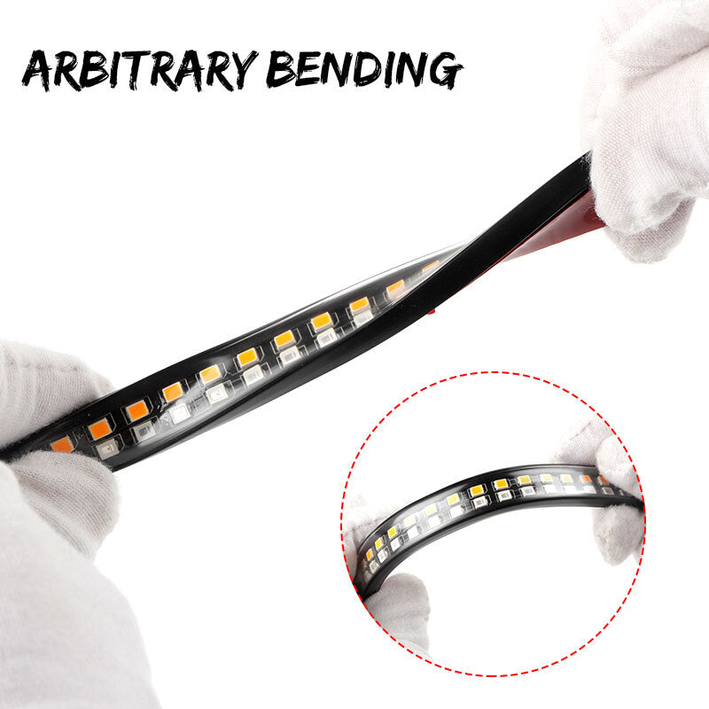 Flexible Motorcycle 36LED Light Strip Brake Stop Turn Signals Running Tail Lamp