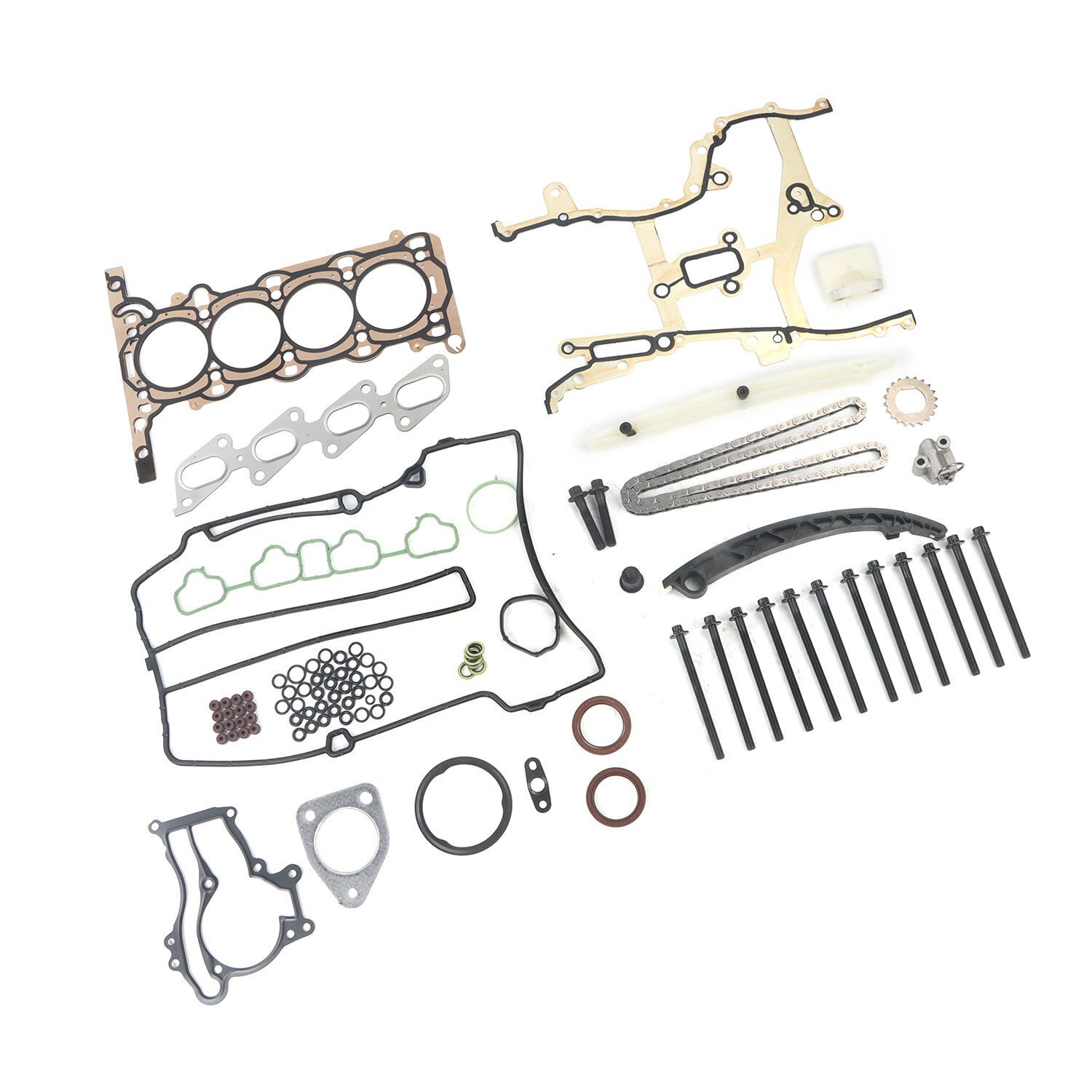 For 2011-2015 for Chevrolet for Cruze 1.4L Turbo Head Bolt Set  Timing Chain Gasket Kit