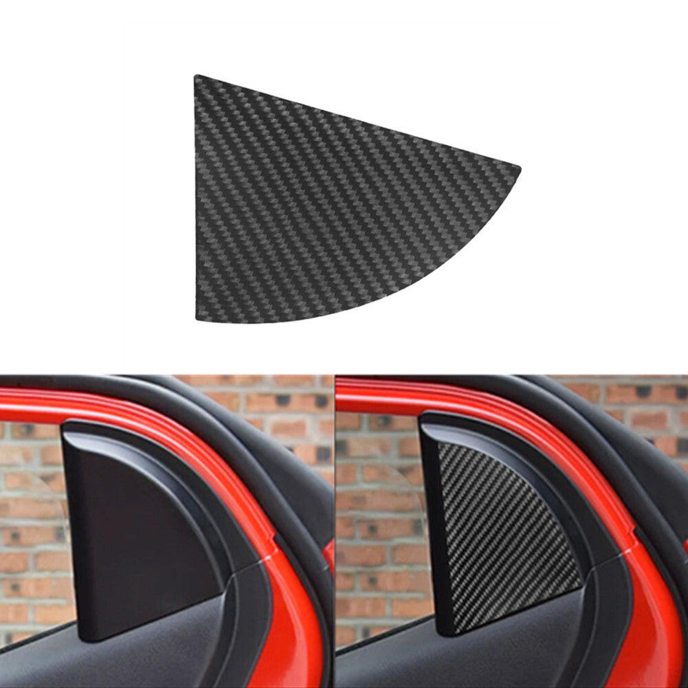 Carbon fiber rear door pillar trim covers for the for Hyundai for Veloster JS 2019 - 2022