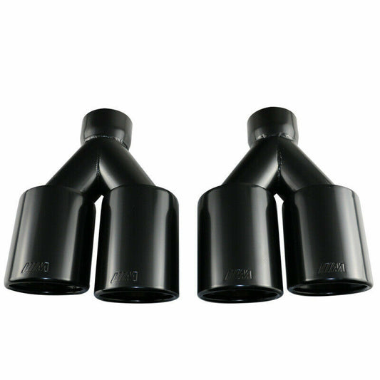 2PCS Exhaust Muffler Tip for BMW Universal M Performance Stainless Steel Black