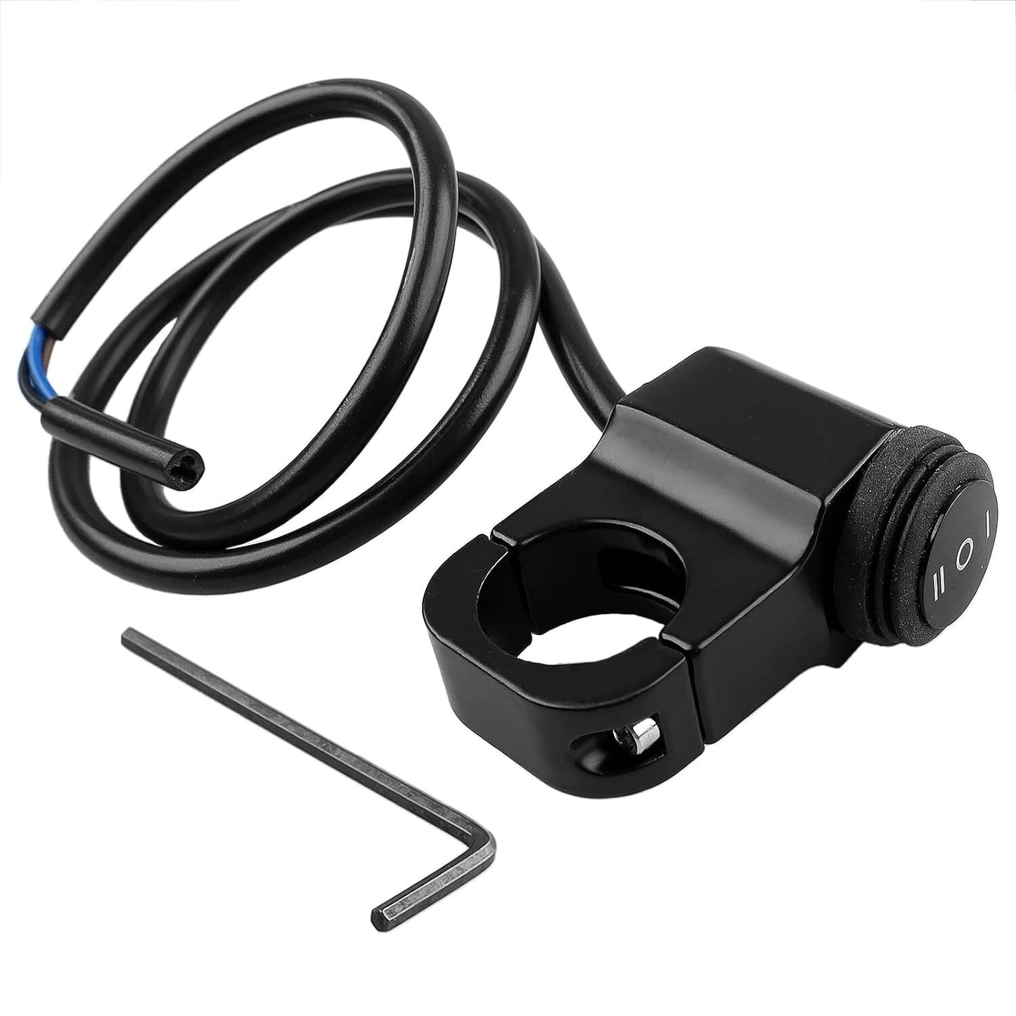 7/8 22-23mm Handlebar On-Off-On Control CNC Craft Mounting Bracket Suits (Black)