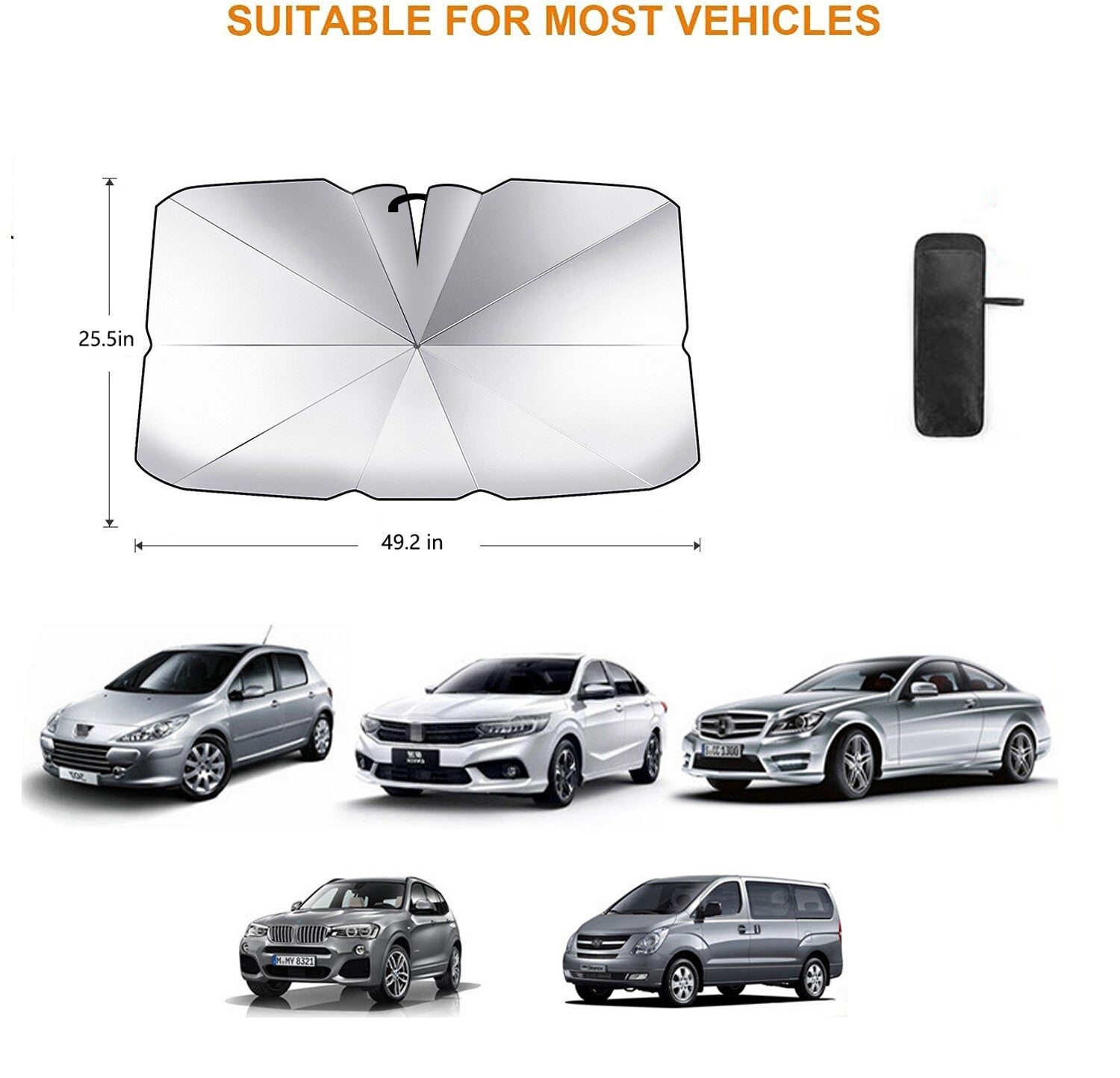 Foldable Car Windshield Sunshade Automatic Front Window Cover Sun Visor