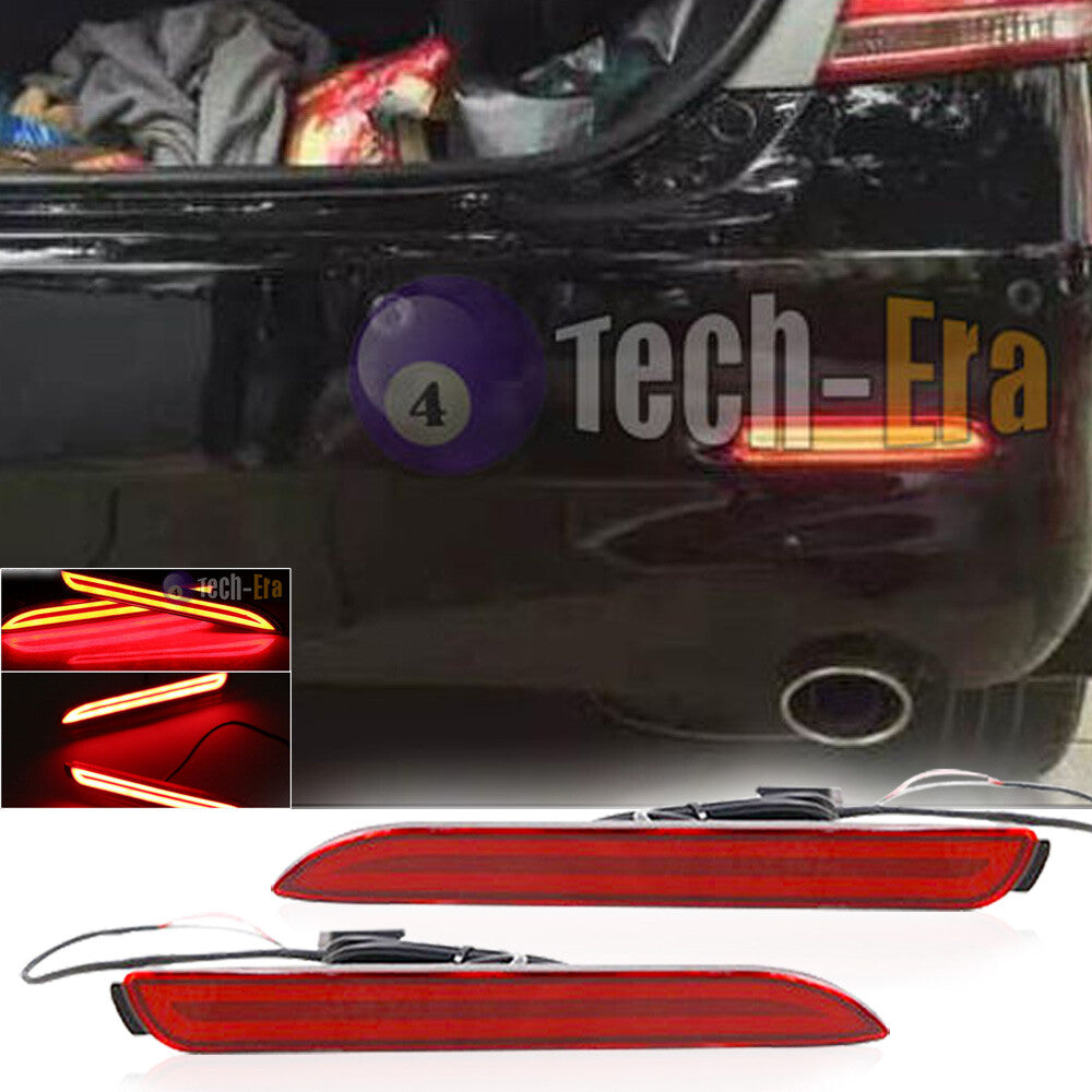 2-piece red-lens LED bumper reflector LED taillights and brake lights suitable for Lexus for Toyota