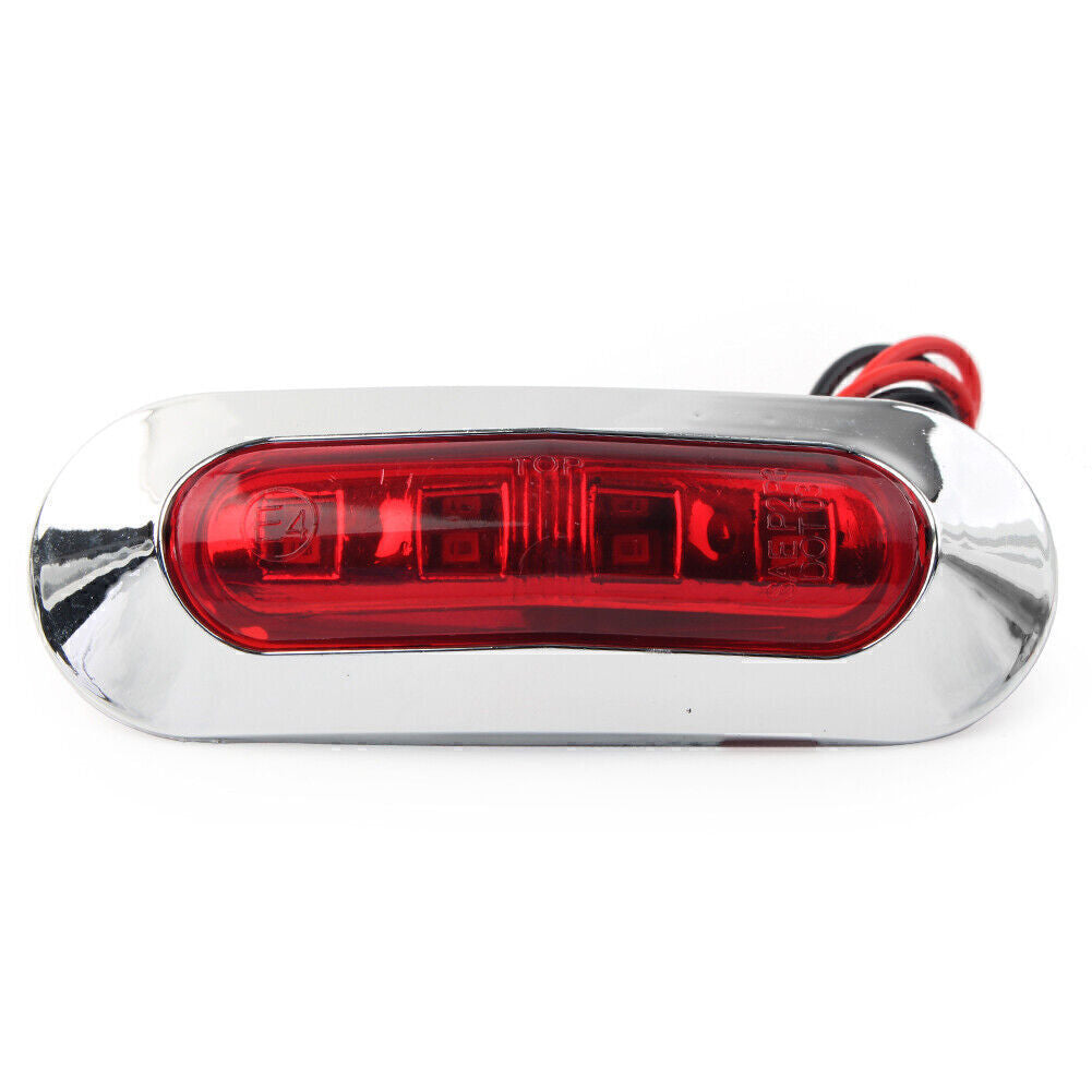 4 LED Side Clearance Marker Light Lamp Fit Car Truck Trailer Pickup 12V 24V Red