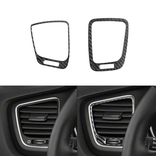 2X Carbon Fiber Front Air Vent Outlet Frame Trim Cover for KIA Sedona 2015-2016