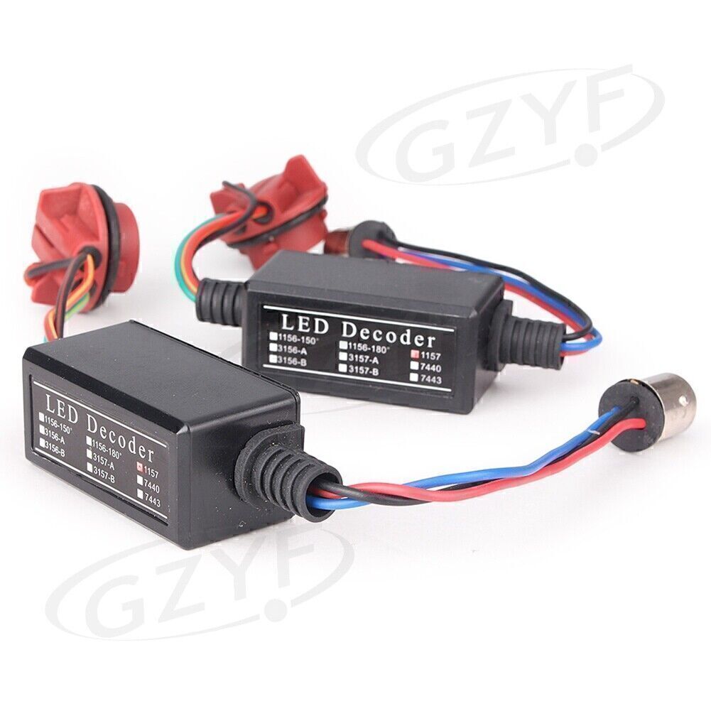 2x Warning Canbus 1157 LED Decoder Light Bulb Error Free Load Resistor Socket