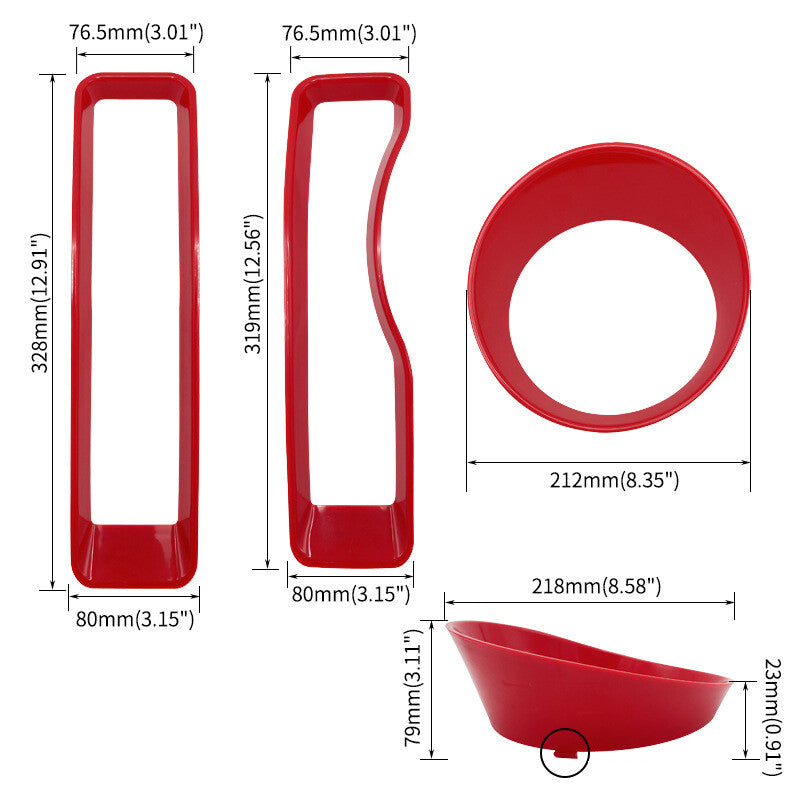 Red front grille inserts and headlight trim covers are available on the for Jeep for Wrangler JL Unlimited.