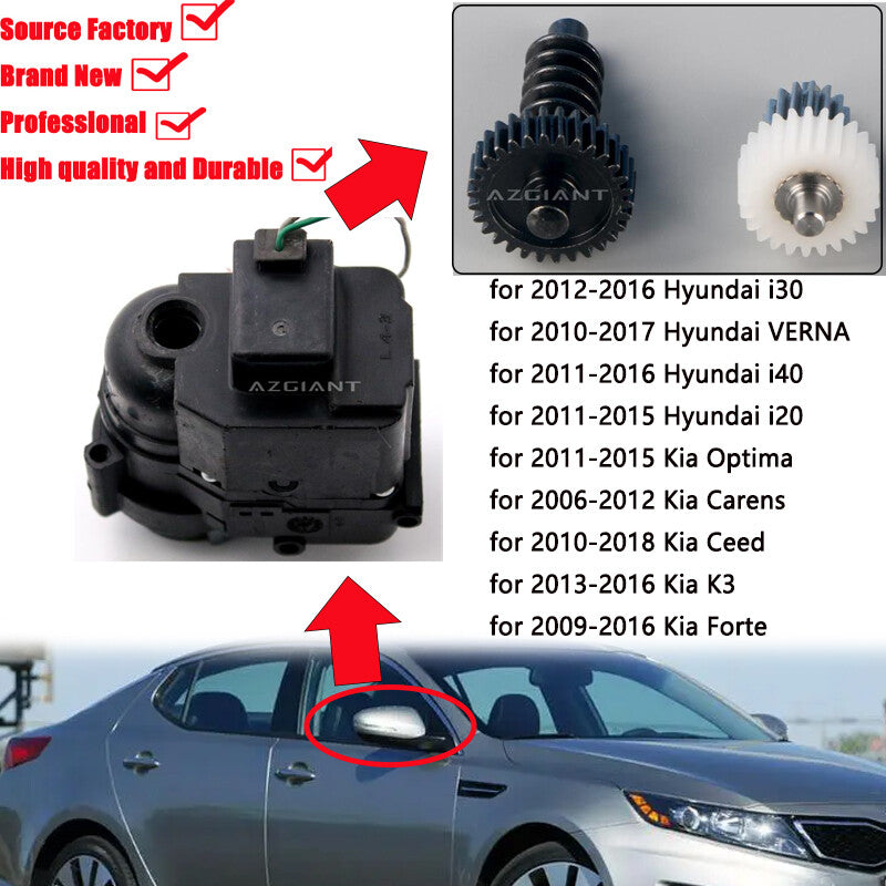 Folding side mirror motor gear kit for Kia Ceed 2010-2018 K3 2013-2016