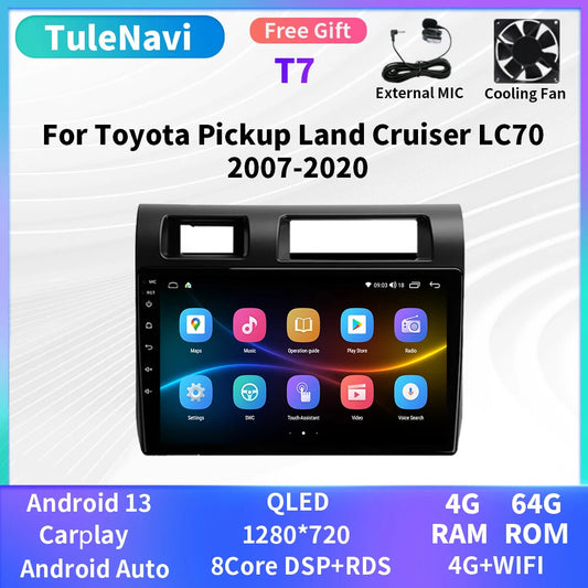 CarPlay Car Radio for Toyota Pickup for Land Cruiser LC70 2007-2020 Android Screen