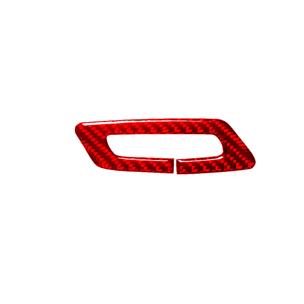 Red Carbon Fiber Memory for Seat Control Cover Trim for Chevy Camaro 2016-2018