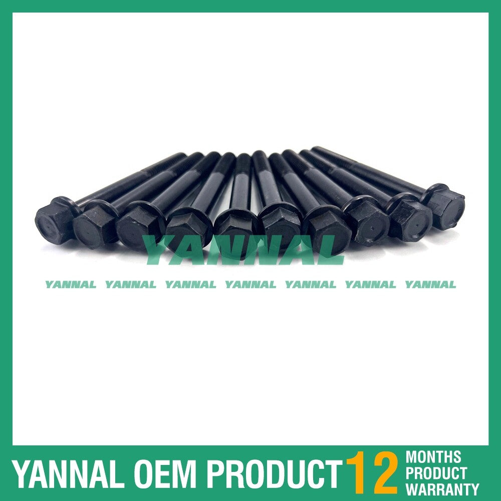 new 10x 1G772-03453 cylinder head bolts for Kubota V3307 engines.