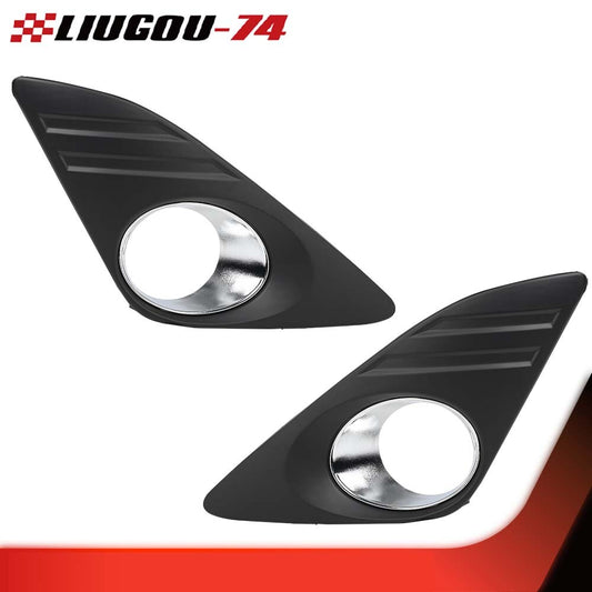 2-piece front fog light grille covers for 2012 and 2013 for Toyota for Camry,black.