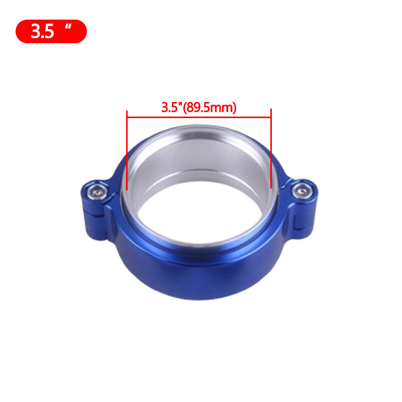 3.5 89mm Aluminum Quick Release V-Band Clamp for Intake Intercooler Pipe Blue