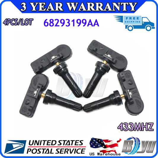 For 2019-2022 for Dodge for Ram 1500 DT New 68293199AA 4PCS TPMS Tire Pressure Sensor