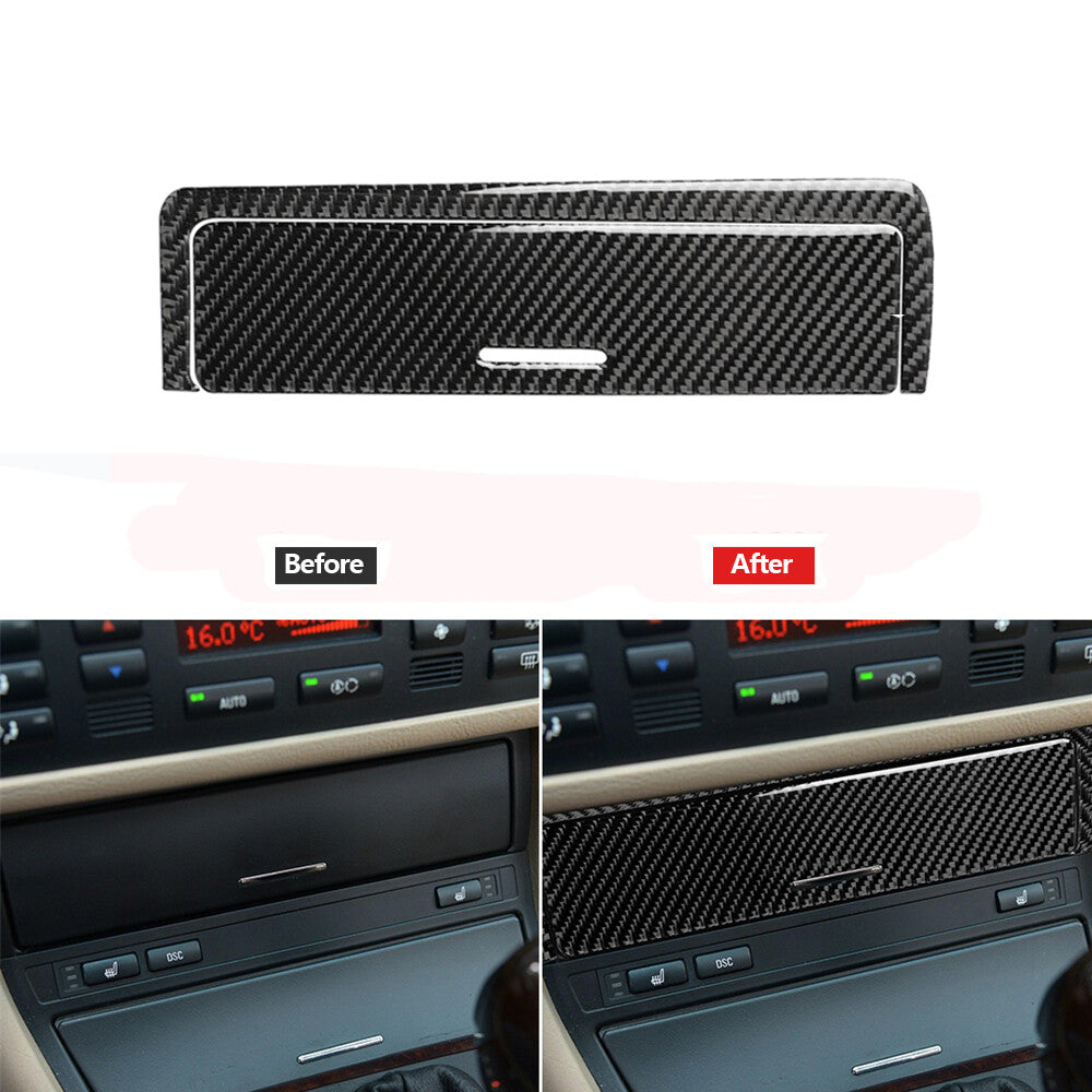 Carbon fiber gearshift buttons trim for BMW 3 Series E46 1998-2005