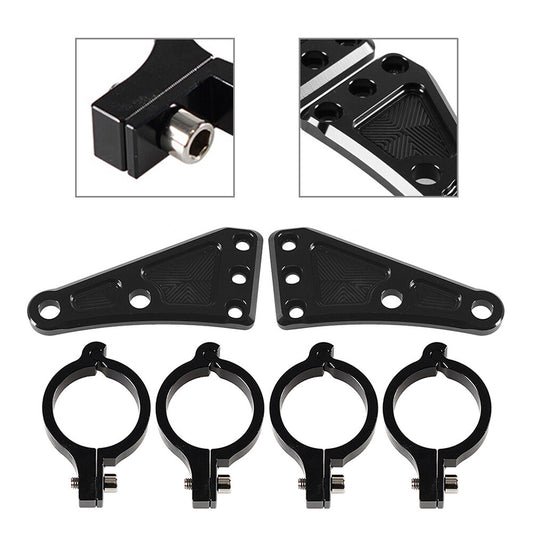 For 41mm Fork Tubes Motorbike Pair CNC Headlight Lamp Mount Bracket Universal