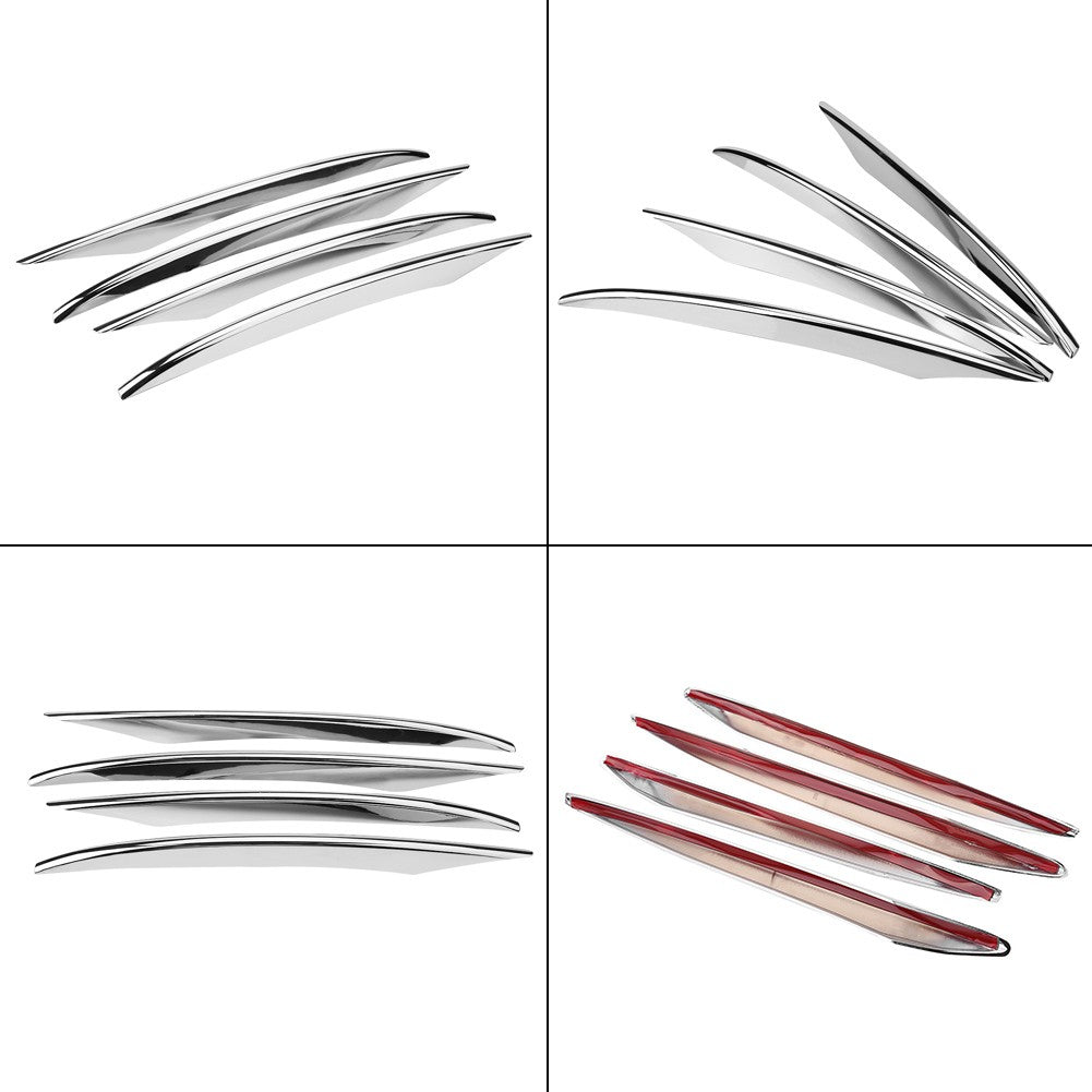 Fog Lamp Decoration Strip 4PCS ABS Plastic Car Front Fog Lamp Cover Trim Frame
