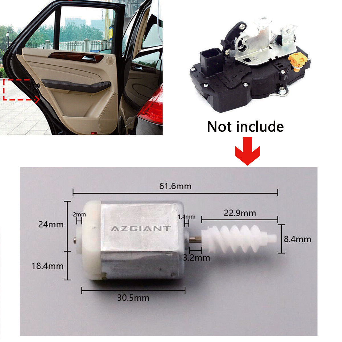 1020656 3T0415 Central Door Latch Actuator Motor for 2016-2017 for Lincoln MKX