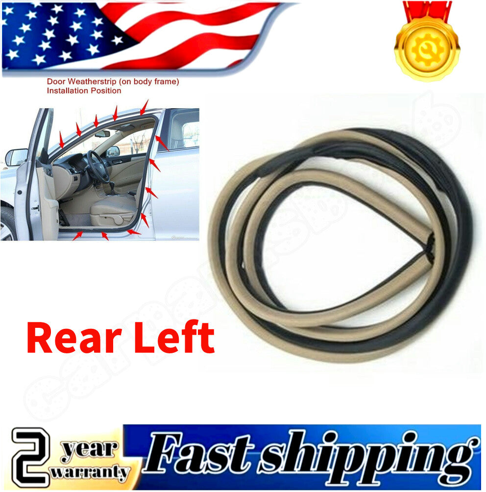 Rear left door rubber Weatherstrip body sealant for Honda Accord sedan 03-2007