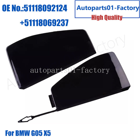 1Pair Left+Right Front Bumper Tow Hook Cover Fits for BMW G05 X5 M Sport