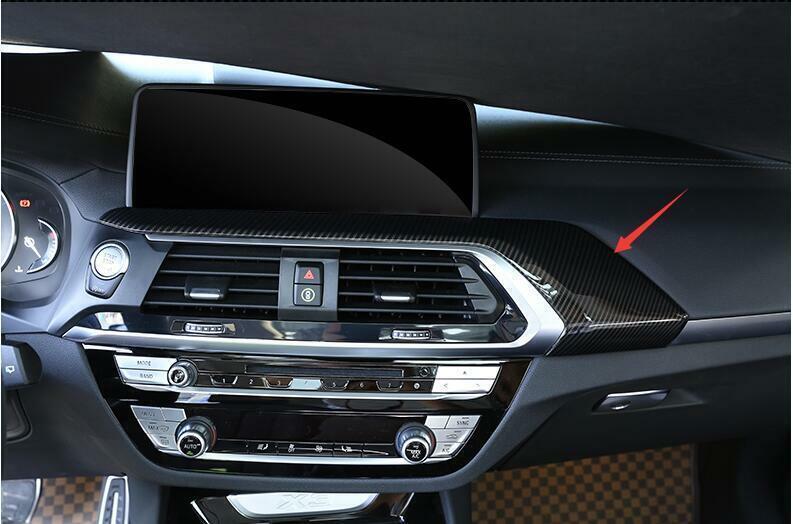 for BMW X3 G01 X4 2018-2021 ABS Carbon Fiber Middle Console Air Outlet Vent Trim